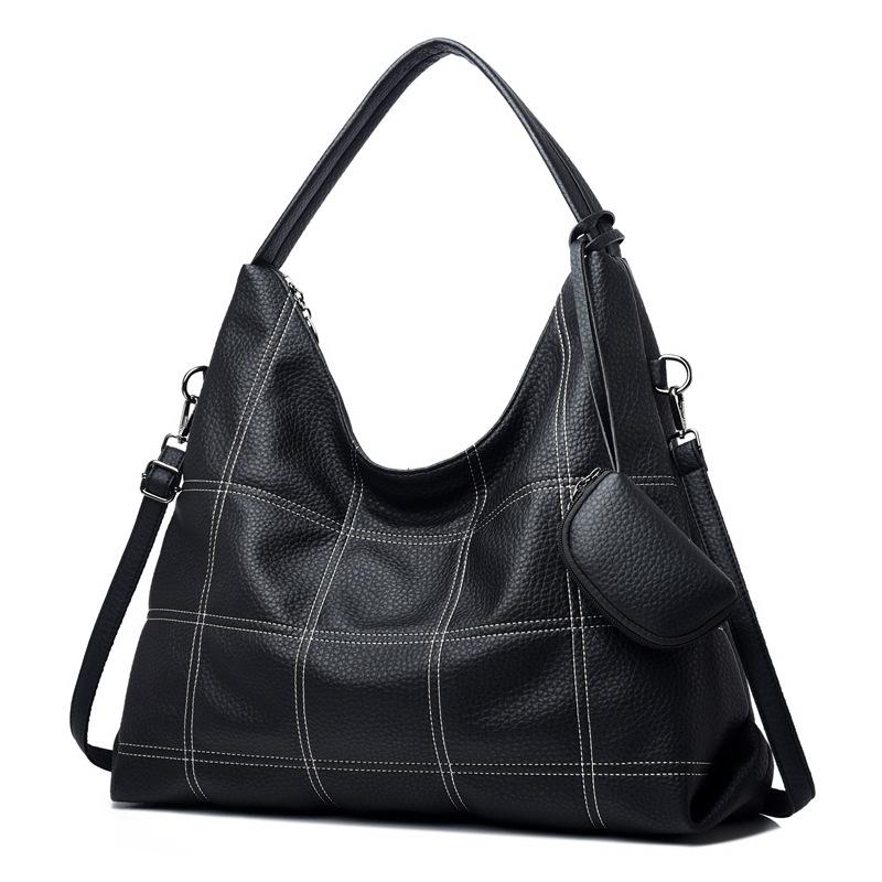 

Women handbag and purse Large capacity High Quality PU Leather Female shoulder bag Ladies big Totes Office bag bolsa чёрный