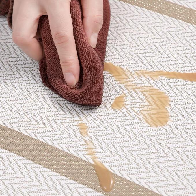 Heat Insulating Square PVC Placemats Kitchen Anti Slip Waterproof Placemats Durable Exquisite Placemats Kitchen Accessories
