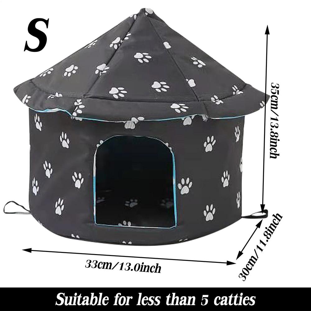 Cat House Dog Nest Waterproof Outdoor Winter Warm Pet Cave Insulated Outside Cat House Home Foldable and Washable Pet House