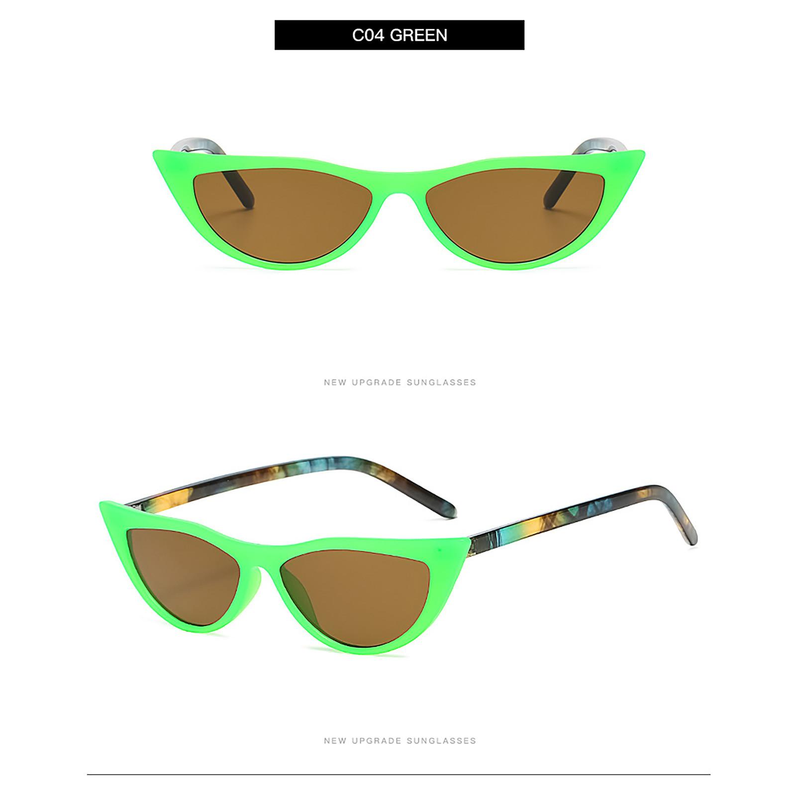 

Взрослые Солнцезащитные очки Винтажные Кошачий глаз УФ Зеркальные Цветные Солнцезащитные очки One Size зелёный