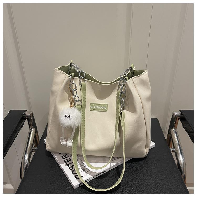 1Pc Trendy Spring New Women's Shoulder Bag, Fashionable, Simple, Versatile Handbag, Water-repellent PU Leather Bag