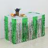 Rainbow Silk Table Skirt: Colorful Birthday, Wedding, and Holiday Party Decoration