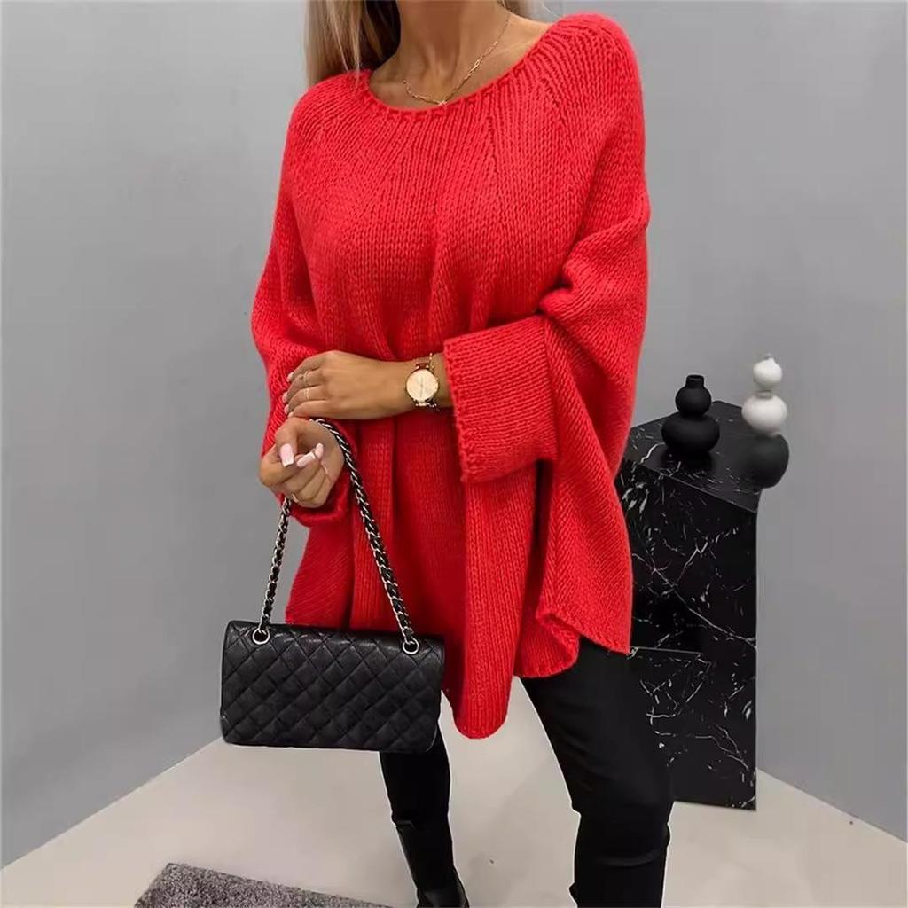2024 Autumn/Winter Women's Cape-Style Knit Shawl Sweater