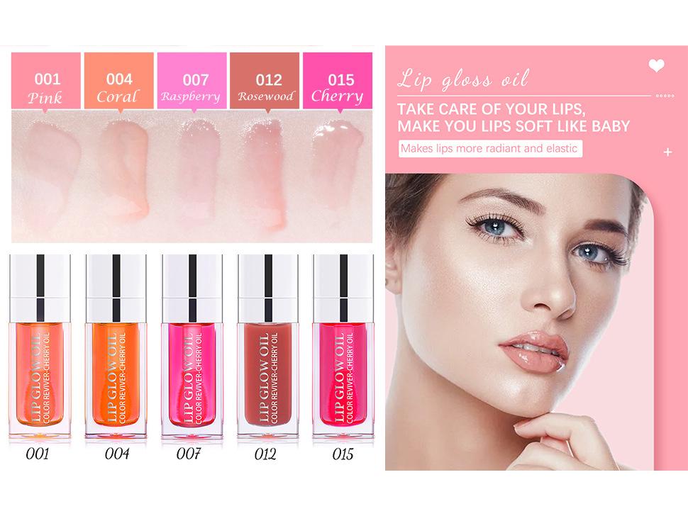 Non-Sticky Transparent Plumping Lip Oil Gloss - Moisturizing & Lip-Enhancing