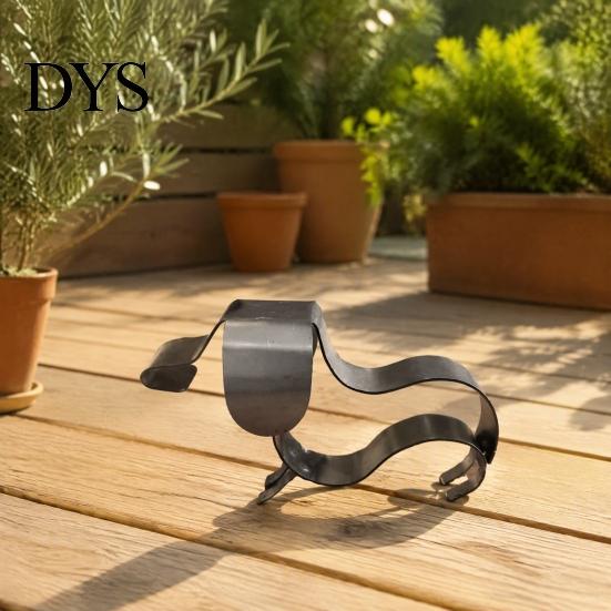 Weather Resistant Art Rustic Dachshund Metal Garden Statue, 3D Sculpture, Weatherproof Unique Birthday Present Decor for Patio Lawn Yard Porch Table,