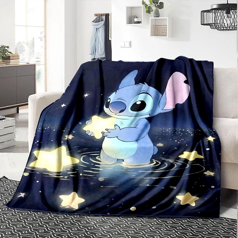 1pc S-Stitch17 Blanket, Gift, for Men and Women, Soft Blanket, Good for Sofa Bed Couch Travel, Lightweight Flannel Blanket