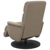 Folding Armchair With Footrest, Cappuccino, Faux Leather