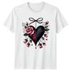 Roses Heart Floral Graphic Unisexs TShirt Unisexs Tee Unisex Top