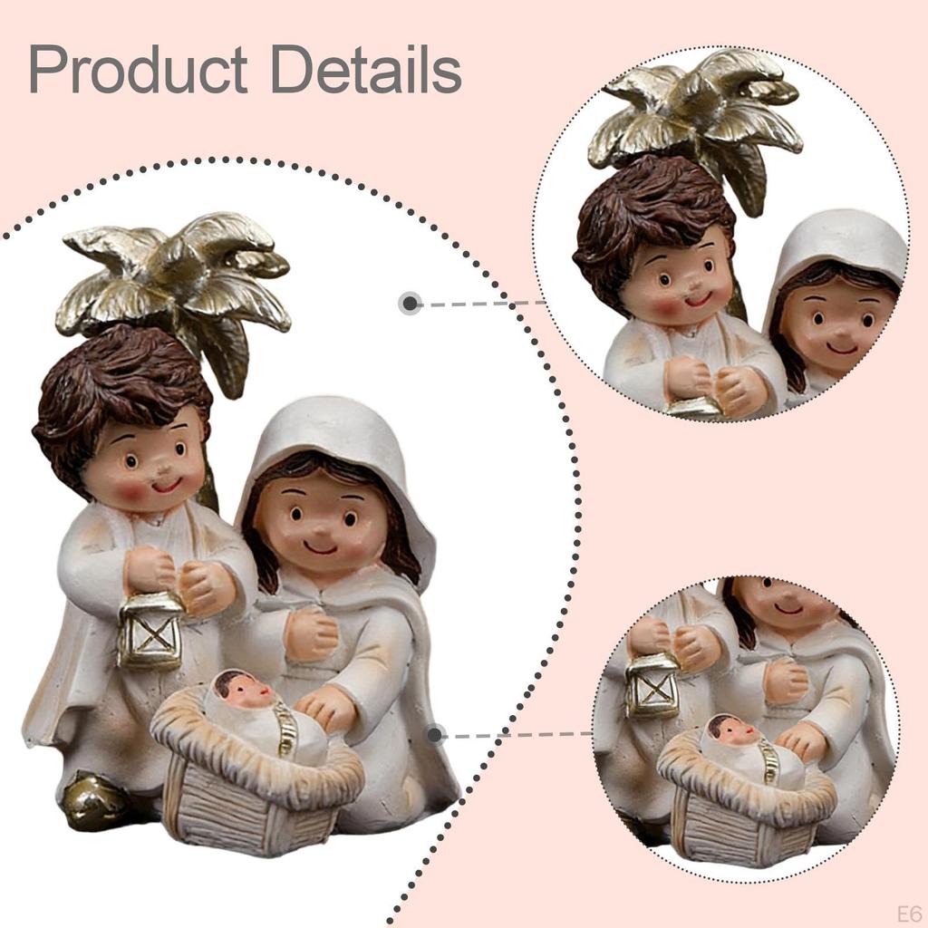 Christmas Nativity Scene Statue Holy Family Collection Gift Craft, Tabletop Ornament, Jesus