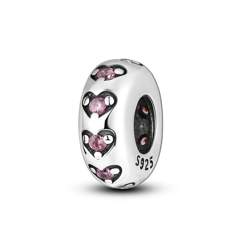 S925 Silver Butterfly Kitten Dog Claw Colorful Zircon Interval Charms Beads Fit Pan Bracelets DIY Jewelry