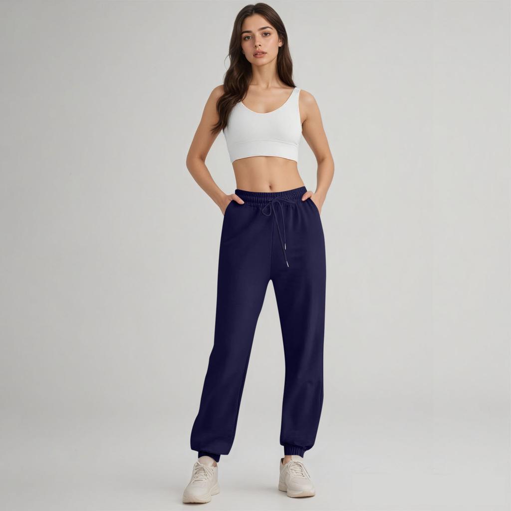 Womens Sweatpants With Pockets Solid Color