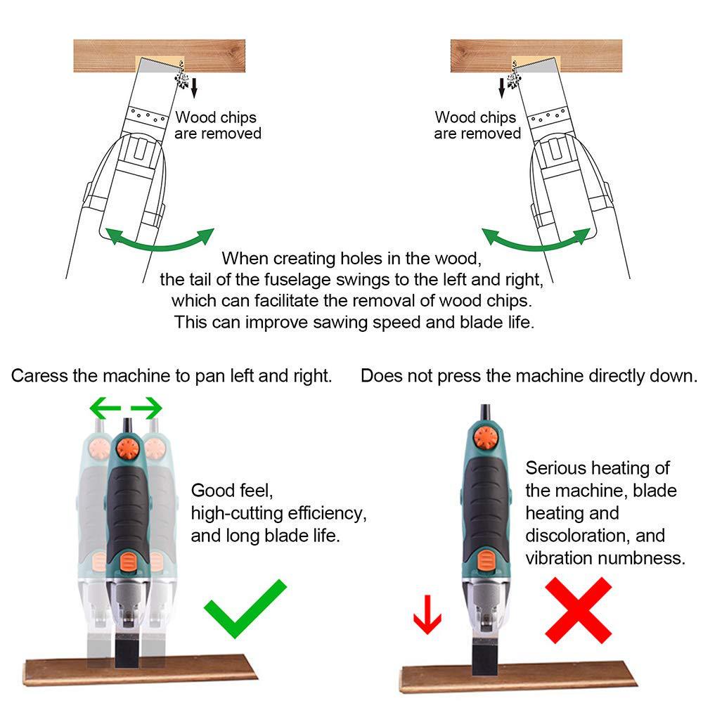 20-Piece Quick Release Bimetal Oscillating Saw Blades for Wood & Metal, Multi-Tool Compatible