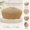 Solid Brimless Cap Round Shape Round Dress Hat New Women's Straw Pillbox Hat  Daily Outfits