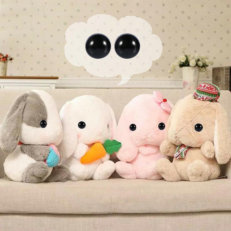 100pcs Plastic Safety Toy Eyes 6-12mm Black Crafts Safety Eyes For Bear Soft Toy Animal Doll DIY Accessories Puppets Crafts
