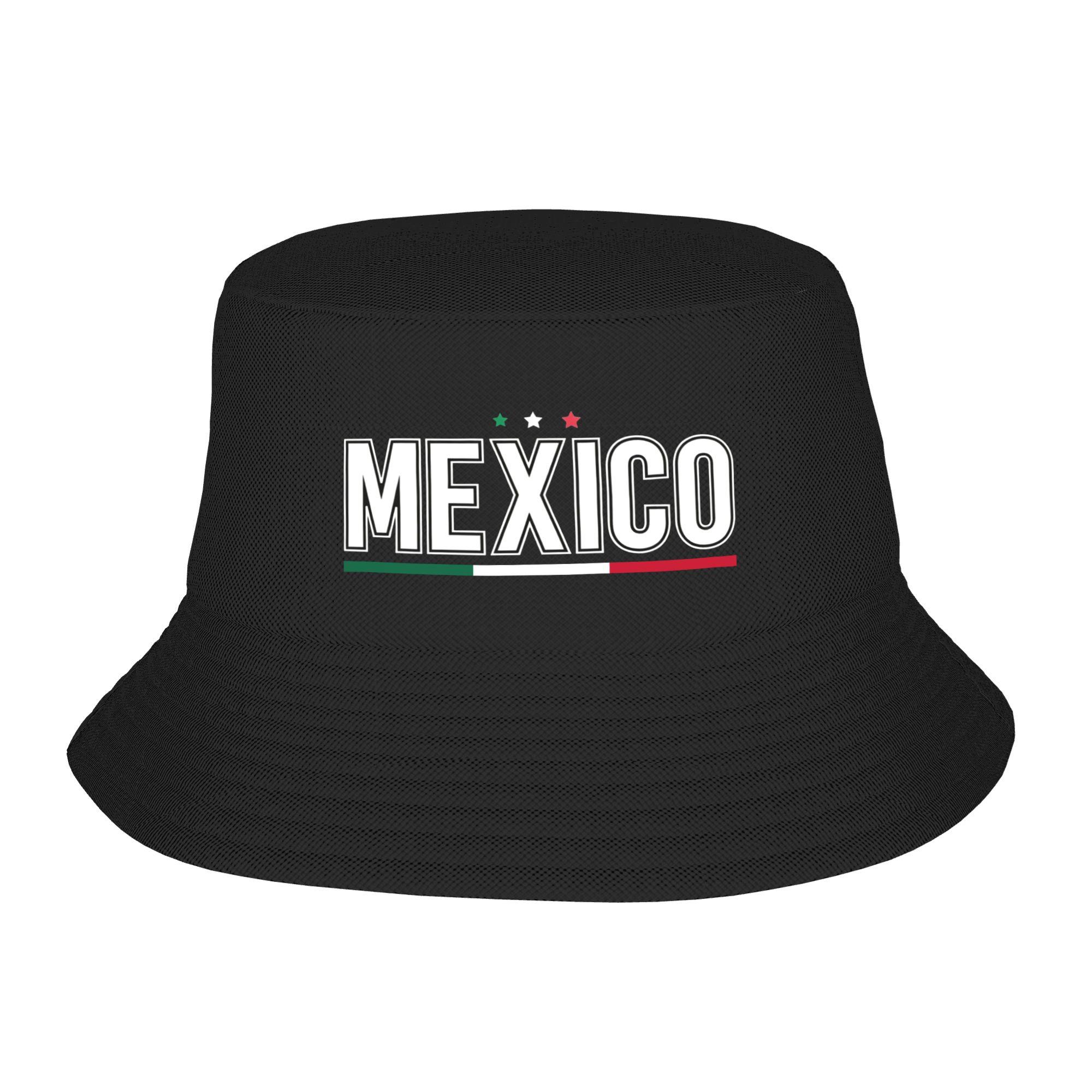 

Heartbeat Mexico Flag Bucket Hat WoUnisex Unisex Fashion Summer Outdoor Sun Mexican Proud FisherUnisex Cap One Size