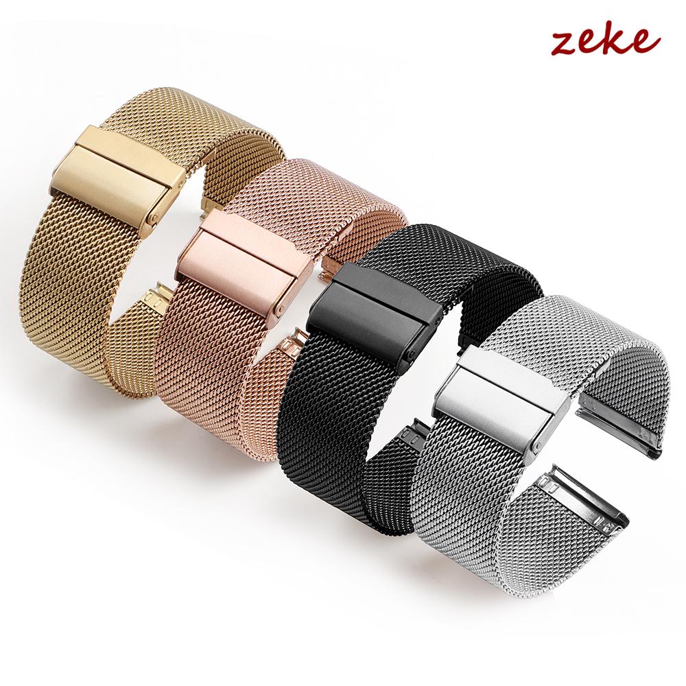 0.6mm Mesh Milanese Watch Band 10/12/14/16/18/19/20/21/22mm Straps for Seiko for DW Business Stainless Steel Wristwatch Bracelet