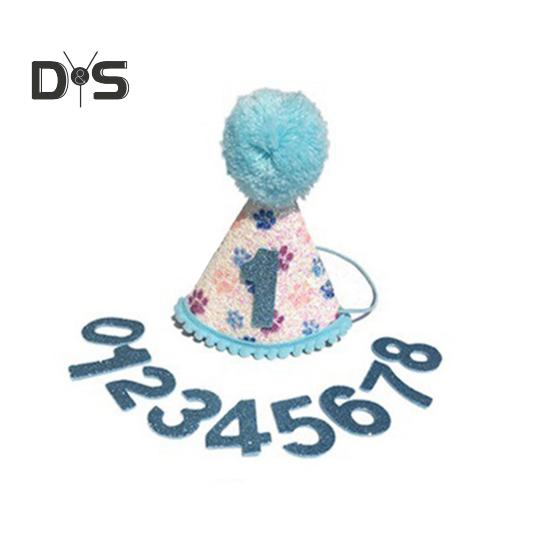 Dog Birthday Costume Accessory Pet Hat Bandana Numbers Set Puppy Dress Up Triangle Scarf Outfit for Small Medium Large Dogs