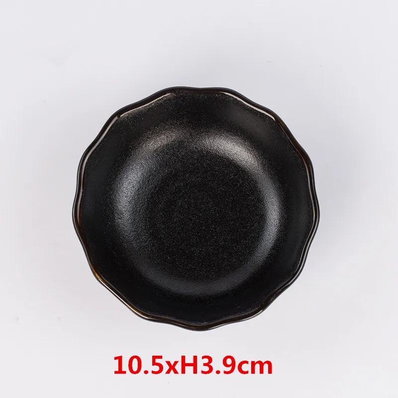 2 Pcs Japanese Creative Ceramic Household Dishes Desserts Small Bowls Bowl Snacks Cold Dishes Hot Pot Seasoning Saucer Soy Sauce
