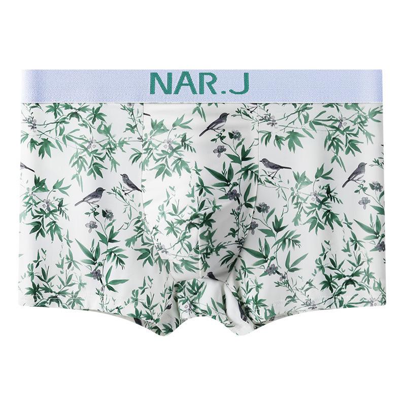 Men's Ice Silk Summer Boxer Briefs - Antibacterial, Breathable, Sporty, for Teens