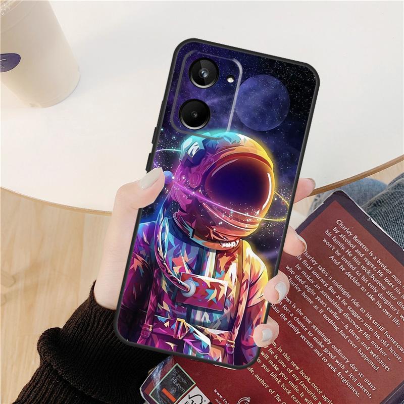 Space Moon Astronaut Case For Realme GT 7 Pro GT 6T 6 5 C55 C53 C51 C21Y C25S C61 C67 C75 10 11 12 13 14 Pro Plus