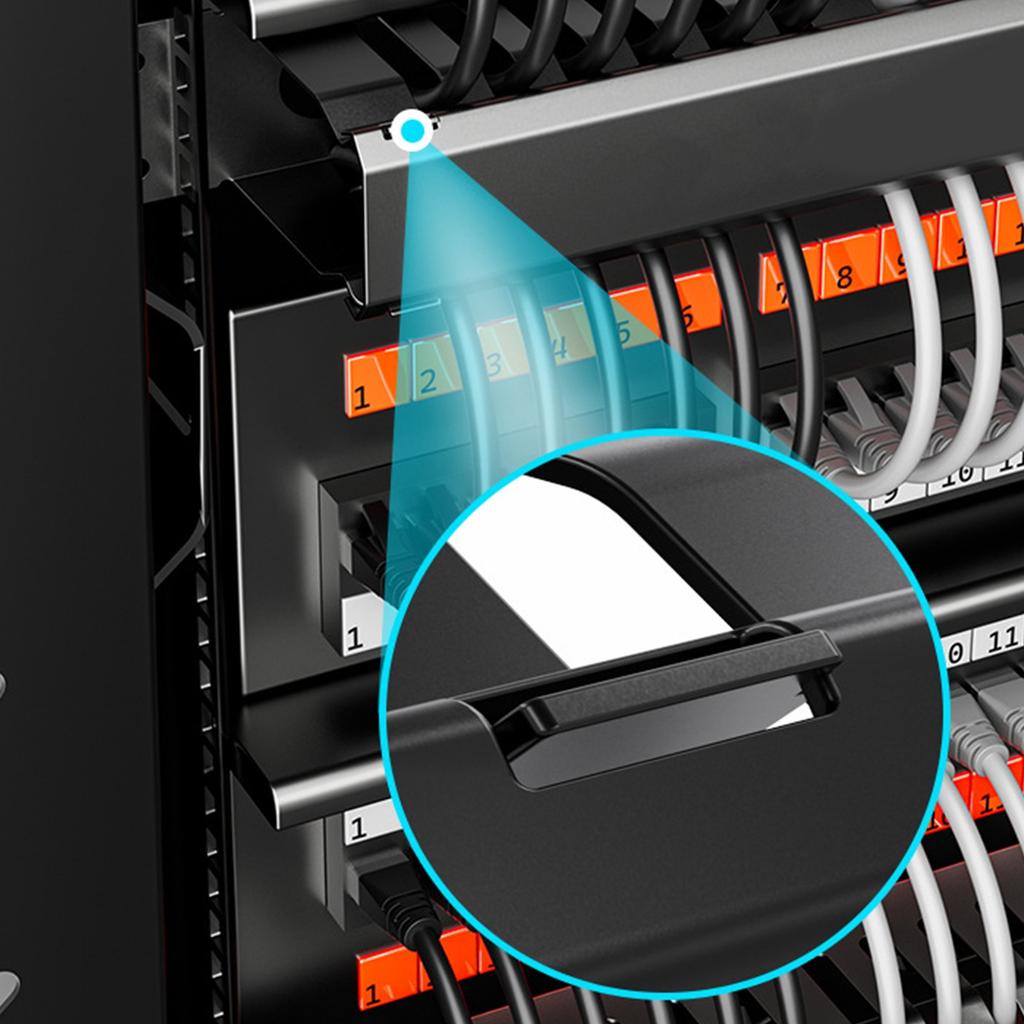 Industrial Strength 19" Data Center Cable Organizers 1U Rack 24 Division 48 Port Enterprise Networking Tool