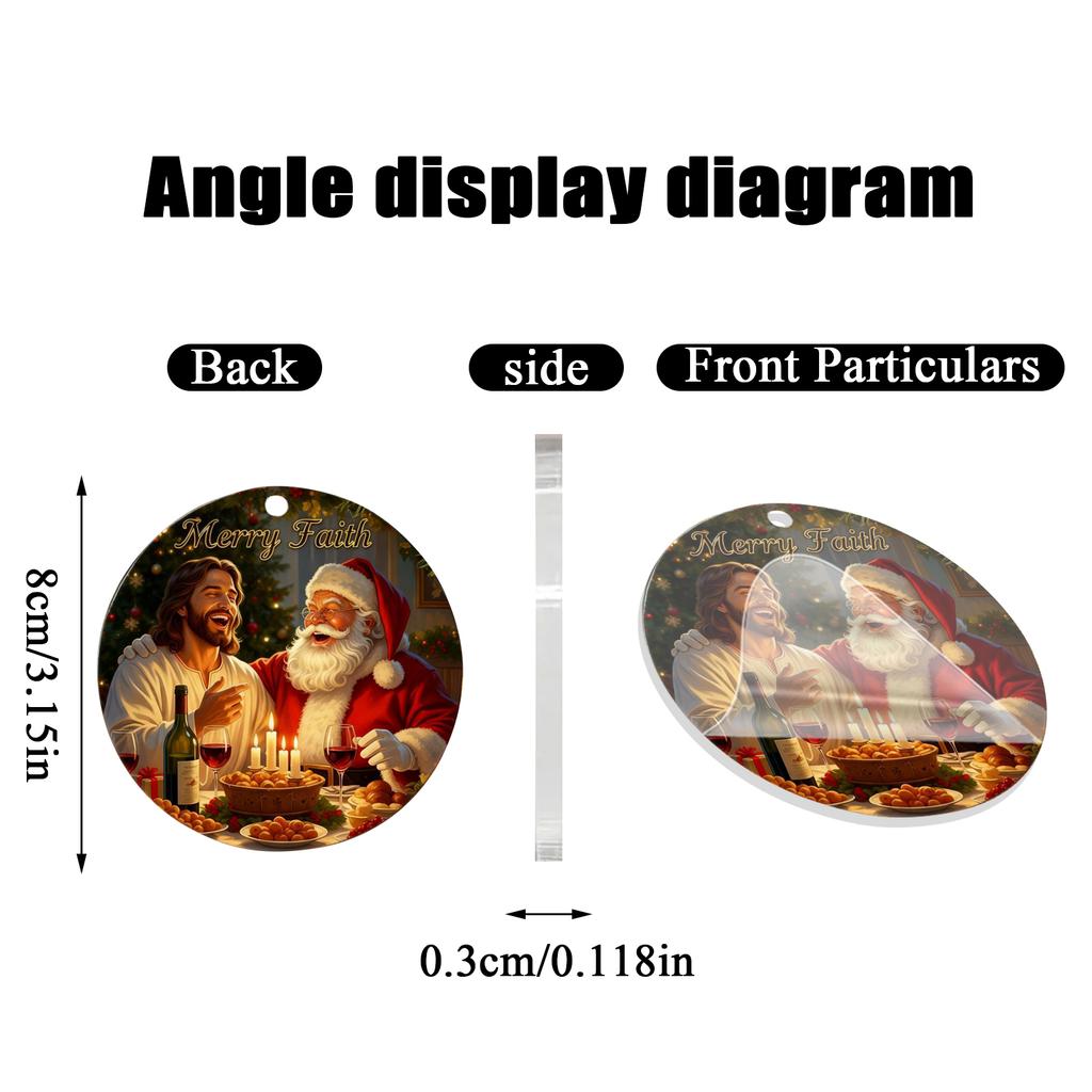 2D Weihnachtsdekorationsanhänger Weihnachtsbaumetikett Themenparty Bastelarbeiten Ornament