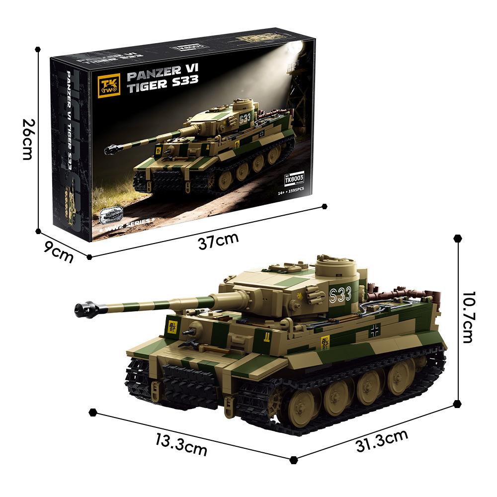 High-Quality Tk8003 High-Quality Wwii High-Quality Tiger Armored combat vehicle High-Quality Panzer High-Quality Vi High-Quality Tiger High-Quality no box