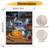 Disney Digital Oil Painting Stitch Pumpkin Carving Kitchen Halloween Hand Painting Home Decoration Painting