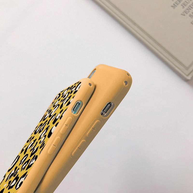 Leopard Yellow Soft Silicone Case For Xiaomi Redmi Note 13 Pro 13C Poco M6 Samsung A35 A55 A34 Huawei Honor Realme Camera Protective Shockproof Cover