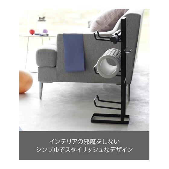 Yamazaki Jitsugyo Fitness Goods Storage Rack Black Approx. W15 x D24 x H65.5cm Tower Muscle Training Goods Storage Rack 2035