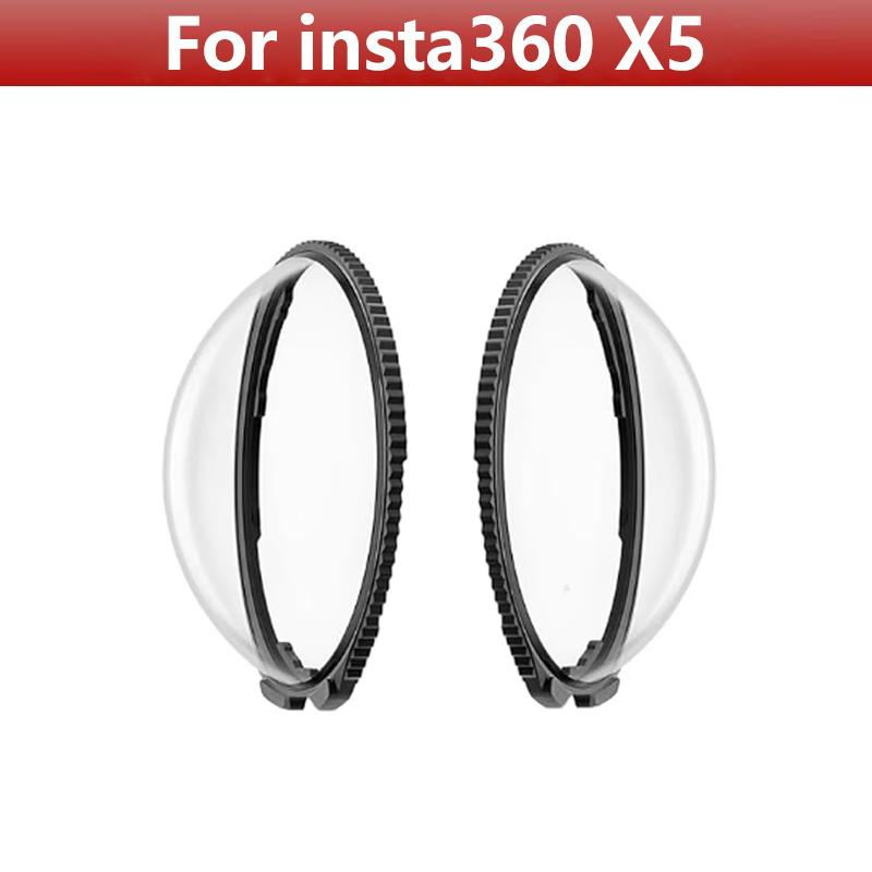 Lens Guard for Insta360 X6 X5 X4 X3 X2 Clear PC Lens Protector Cover Cap Scratch Resistant Action Camera Accessories Pair Set