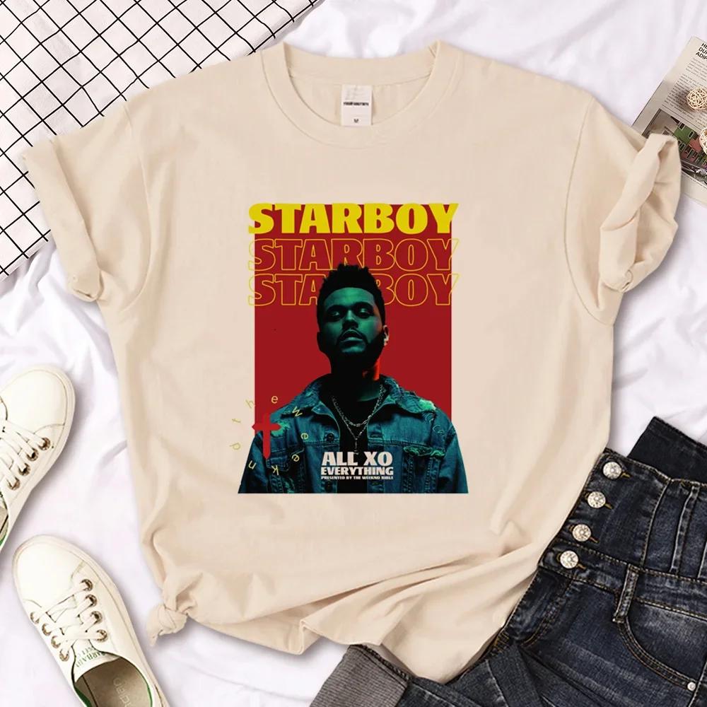 The Weeknd T-Shirt Damen Japanisches Grafiktop Mädchen Japanischer Manga Y2K Kleidung