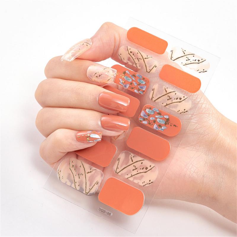 Pegatinas de Uñas de Cobertura Completa Esmalte de Uñas de Moda Decoración de Uñas Brillo Espumoso Autoadhesivas Manicura Diseñador Pegatina de Arte de Uñas