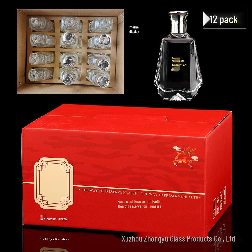 100ml Premium White Glass Empty Wine Bottle for Home Brew and Gift Collections