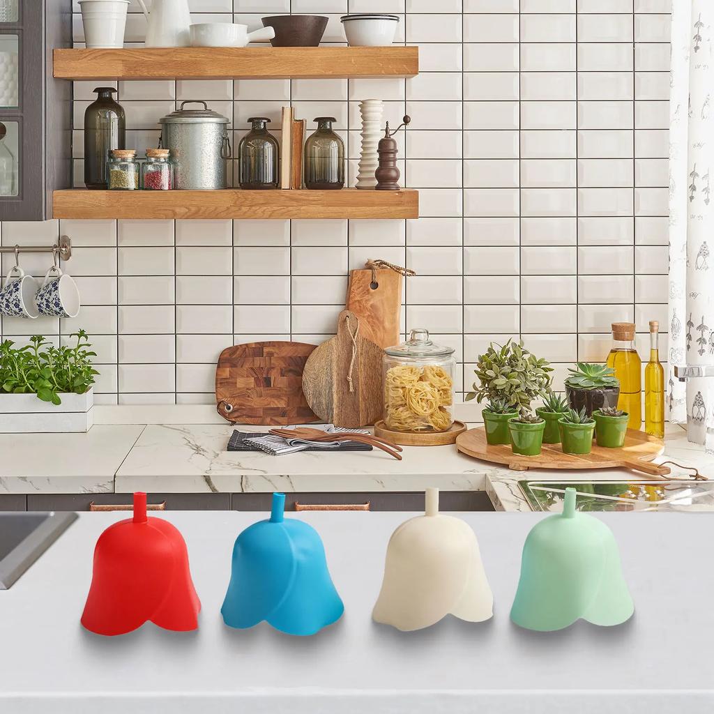 Decorative Kitchen Gadgets 9x8.8cm 3.54x3.46inch Silicone Funnel Efficient Liquid Transfer Elegant Kitchen Accessory