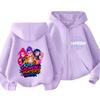 Kpop Demon Hunters Zipper Hoody Children Huntrix Rumi Zoey Cartoon Fashion Zip Sweatshirt Boy Girl Casual Tops Kids Clothes Gift