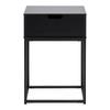 Black Mitra BEDSTAND 40x61x30cm WITH DRAWER MDF