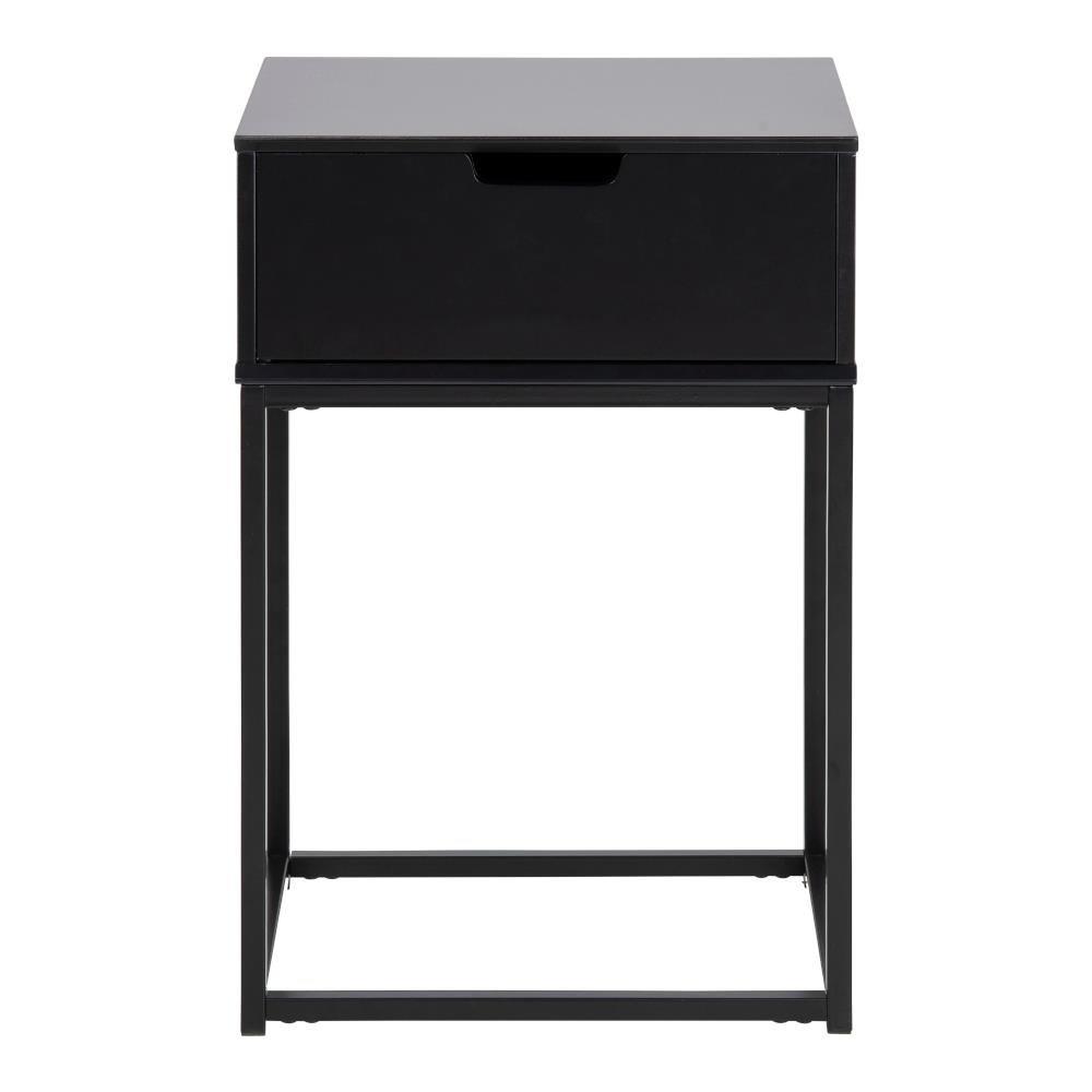 Black Mitra BEDSTAND 40x61x30cm WITH DRAWER MDF
