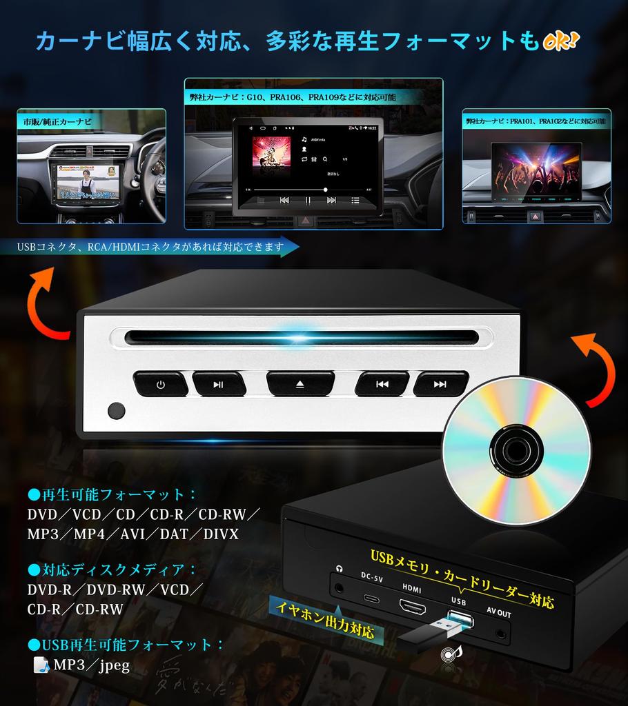 PORMIDOAUTO 2025 Latest Model Car DVD Player with CD USB Connection In Your HDMI RCA Navigation System Display Audio Read Memory Universal Compatible