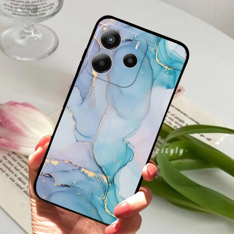 For Redmi Note 14 4G Case Note14 Luxury Cartoon Soft Silicone TPU Phone Covers For Redmi Note 14 5G Shockproof Bumper Fundas