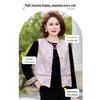 Gold Velvet Suit for Middle-aged Women - Spring/Autumn Noble Lady Three-Piece Set with Chinese Style Printed Vest.