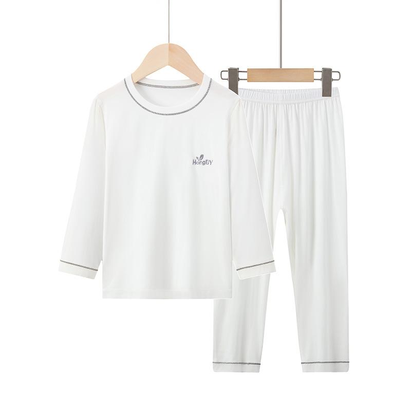 Children's pajamas Modal boys long-sleeved trousers summer middle and older children's loungewear parent-child suit girls' air-conditioned clothing