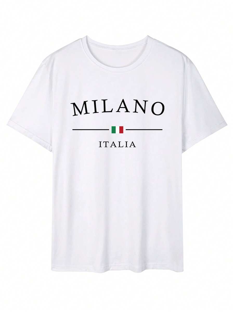 Unisex s Printed Drop Shoulder Relaxed Fit Round Neck T-Shirt XL