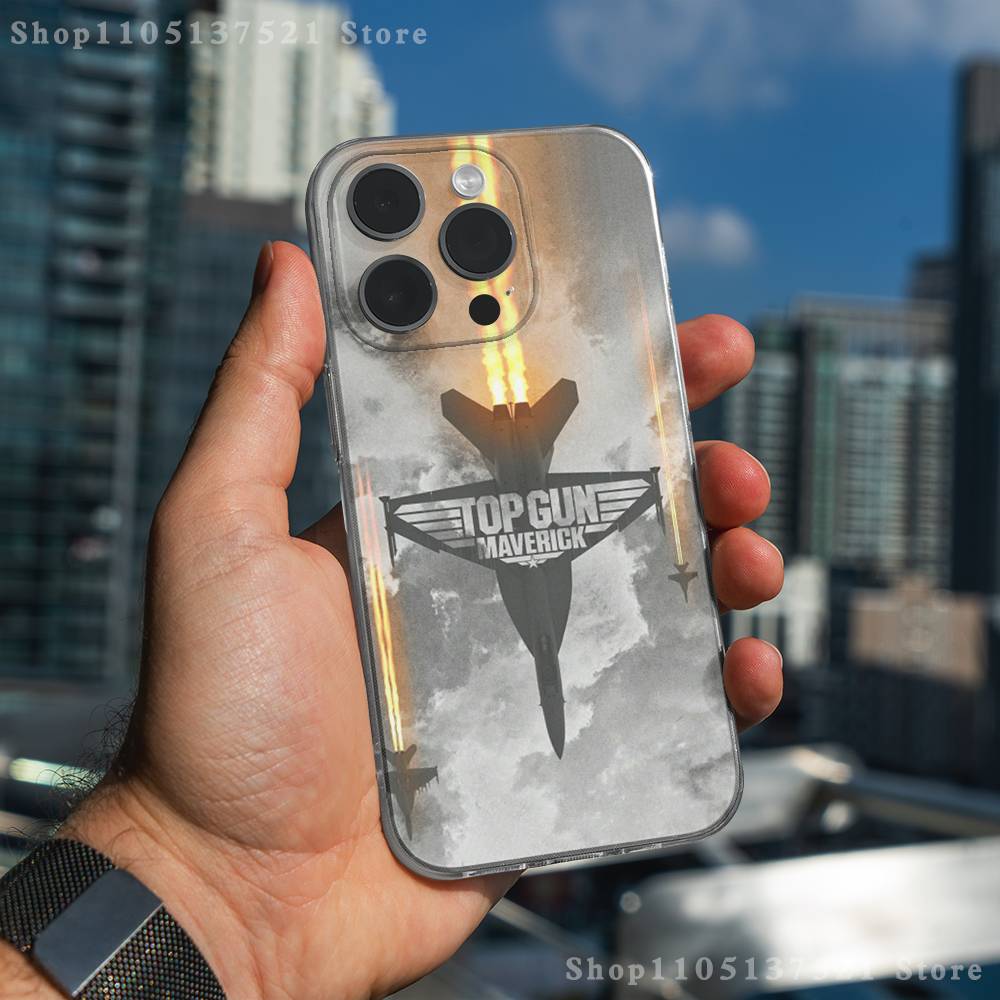 Movie T-Top G-Gun M-Maverick Phone Case For iPhone 17,16,11,15,13,14,12,Air,Mini,Plus,Pro,Max,Plus,E Clear Soft Shell