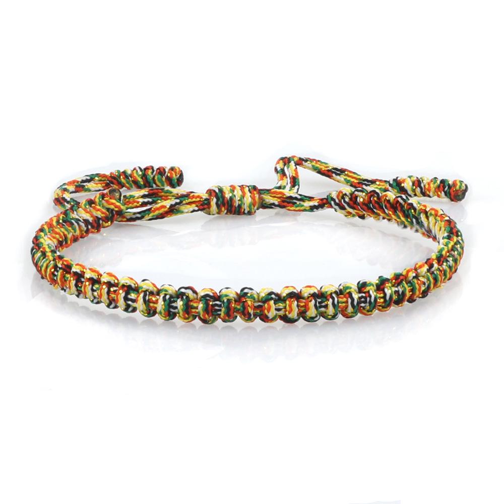 Women's Two-Color Ethnic Knot Bracelet: High-End Handwoven Jewelry