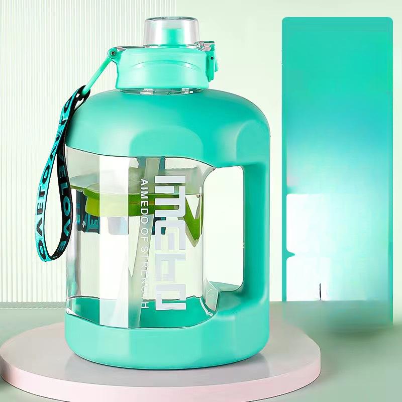 Drop-proof Large Capacity Net Red Tons Tons Bucket Sports Fitness Men and Women Students Portable Plastic Water Bottle