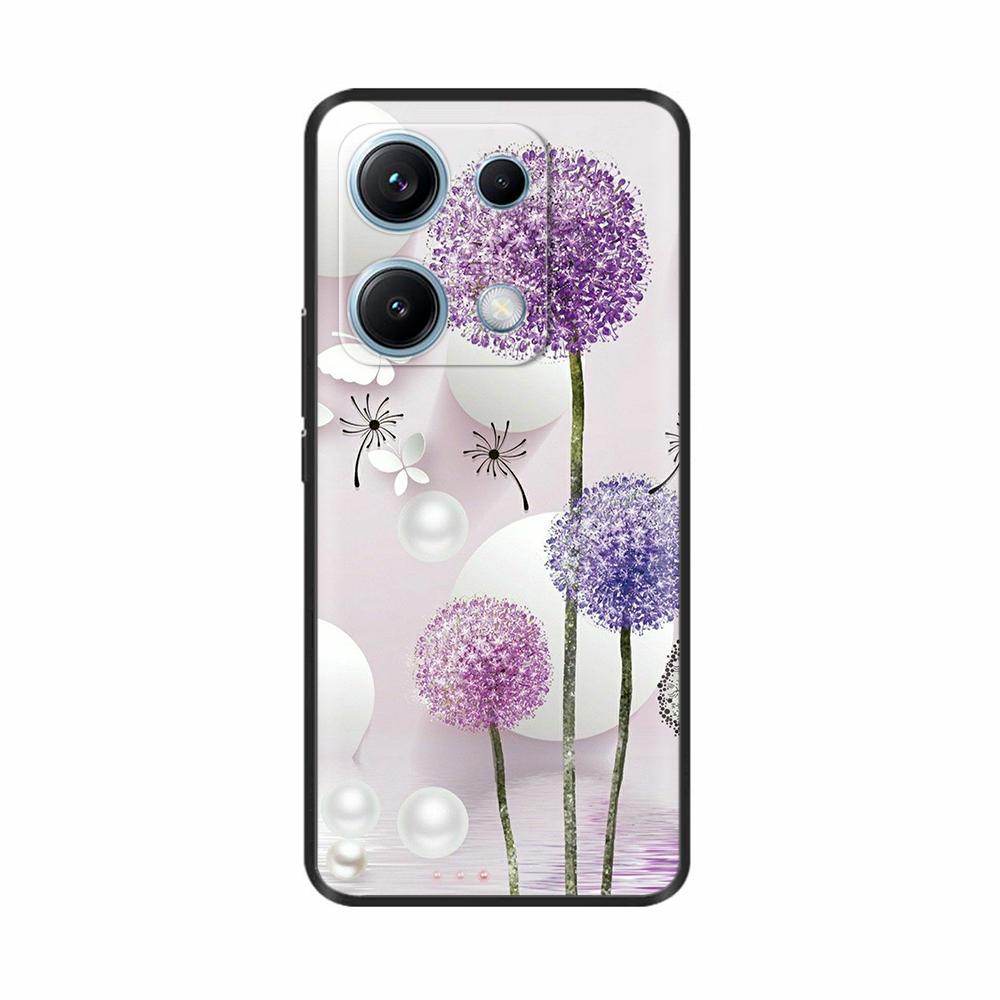 Xiaomi Redmi Note 14s Kılıfı Note14s Çiçekli Telefon Kılıfı Yumuşak İnce TPU Silikon Hafif Kapak Xiaomi Redmi Note 14s İçin