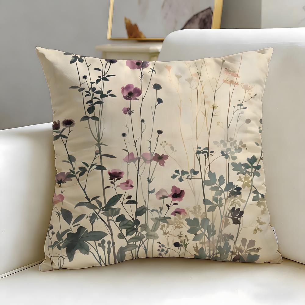 Leaf Cushion Cover Soft EasyWash Pillow Case Versatile for Couch Bed Travel and Office