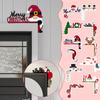 Christmas Door Frame Corner Wooden Decoration Porch Decoration Wooden Frame Home Wall Door Corner Wall Sticker Decoration