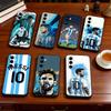 Custodia per Telefono Lionel Messi Silicone Nero Morbido Per Samsung Galaxy A73,A72,A71,A70,A53,A52,A51